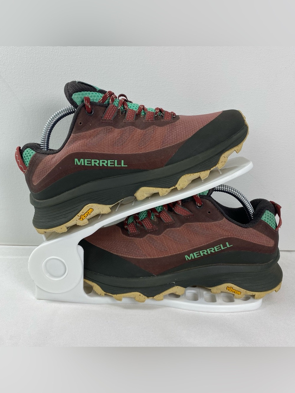 Merrell Moab Speed Womens 6 Burgundy Red Vibram Hiking Trail Shoes J066858